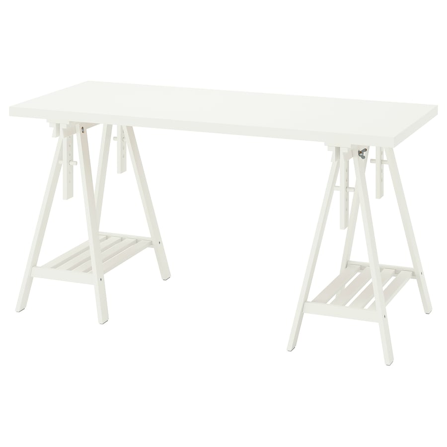 LAGKAPTEN / TILLSLAG desk, white, 200x60 cm - IKEA