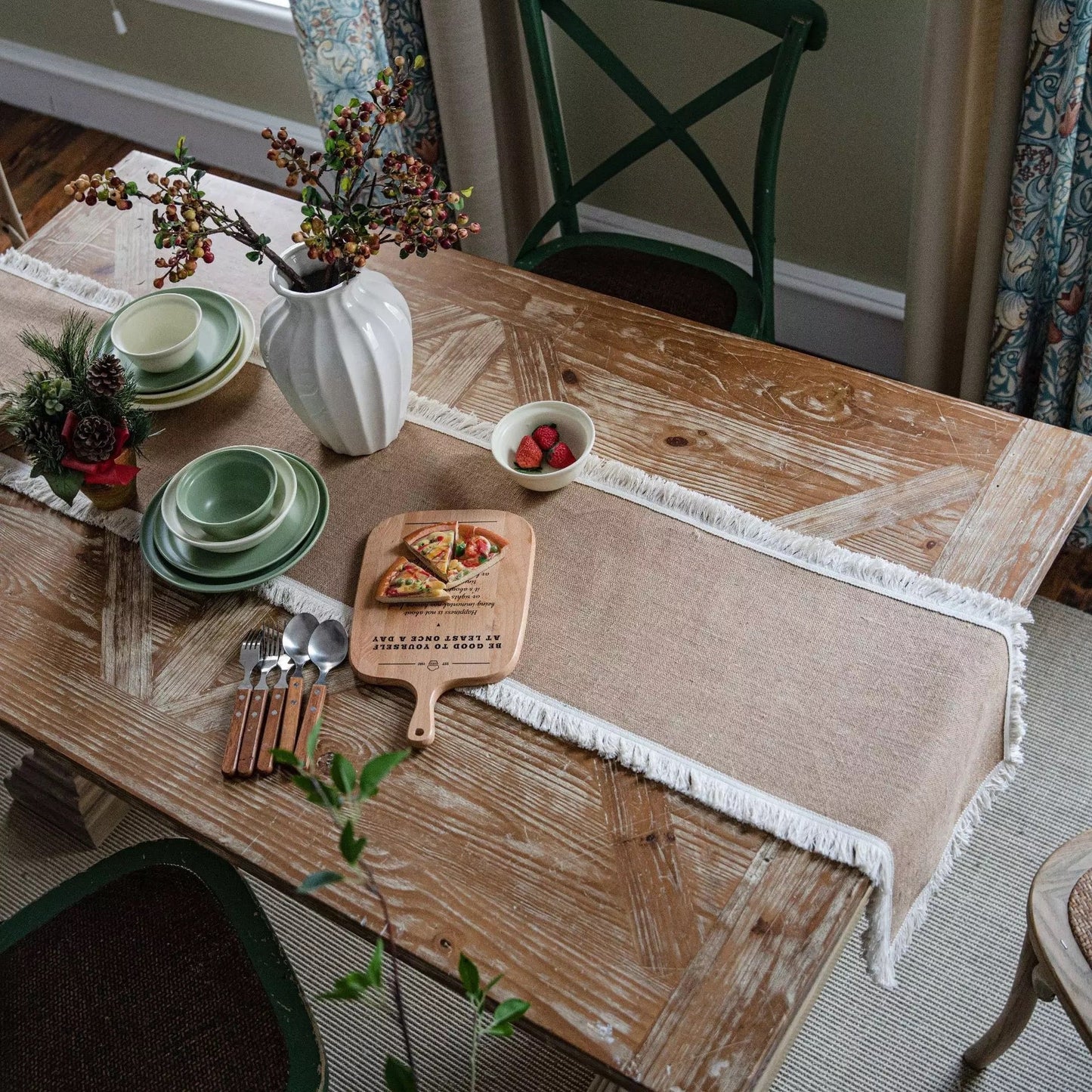 KÜTILAPAM jute table runner, 300x30cm