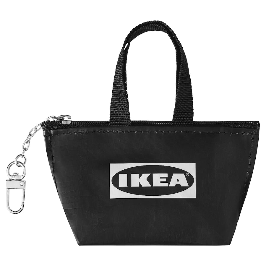 IKEA KNÖLIG Key ring, small black, 9x7 cm