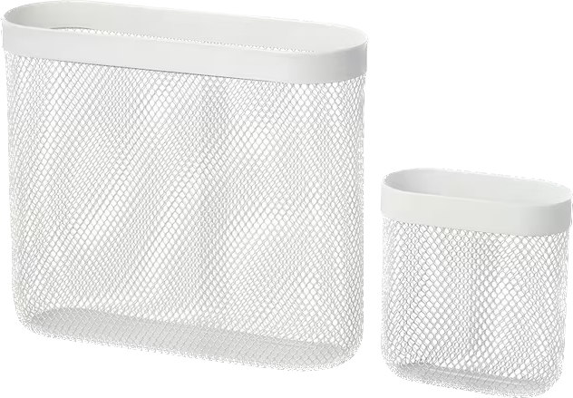 IKEA SKÅDIS Storage basket, set of 3, white