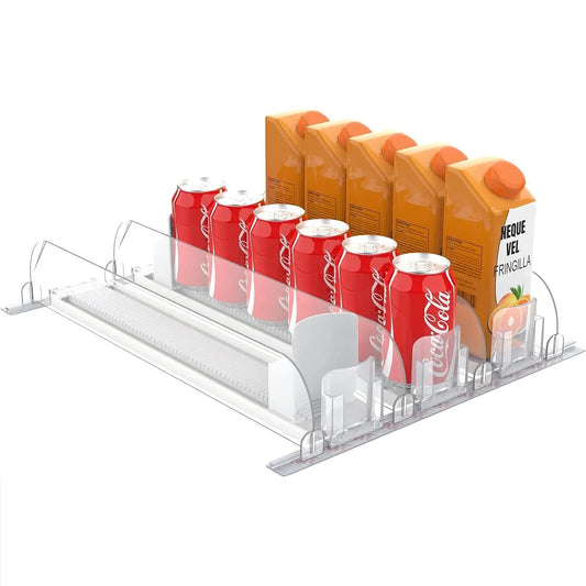 RANGÍN Bottle or Can Fridge Organiser/Dispenser, 2 rows, 12-16 x 28cm