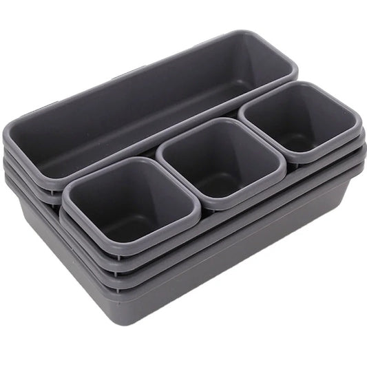 RANGÍN 8pcs compartment/drawer organiser, plastic