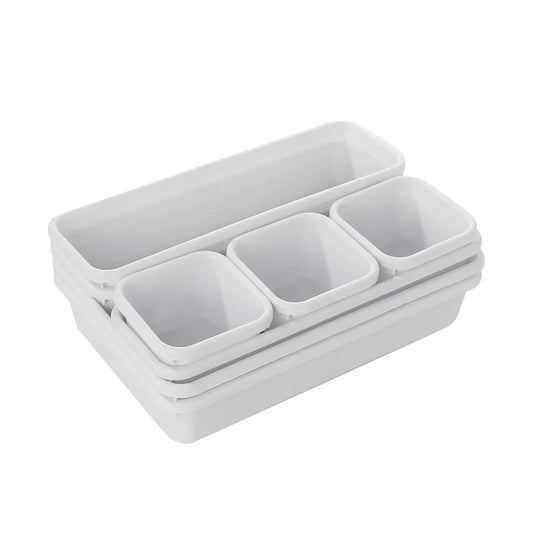 RANGÍN 8pcs compartment/drawer organiser, plastic