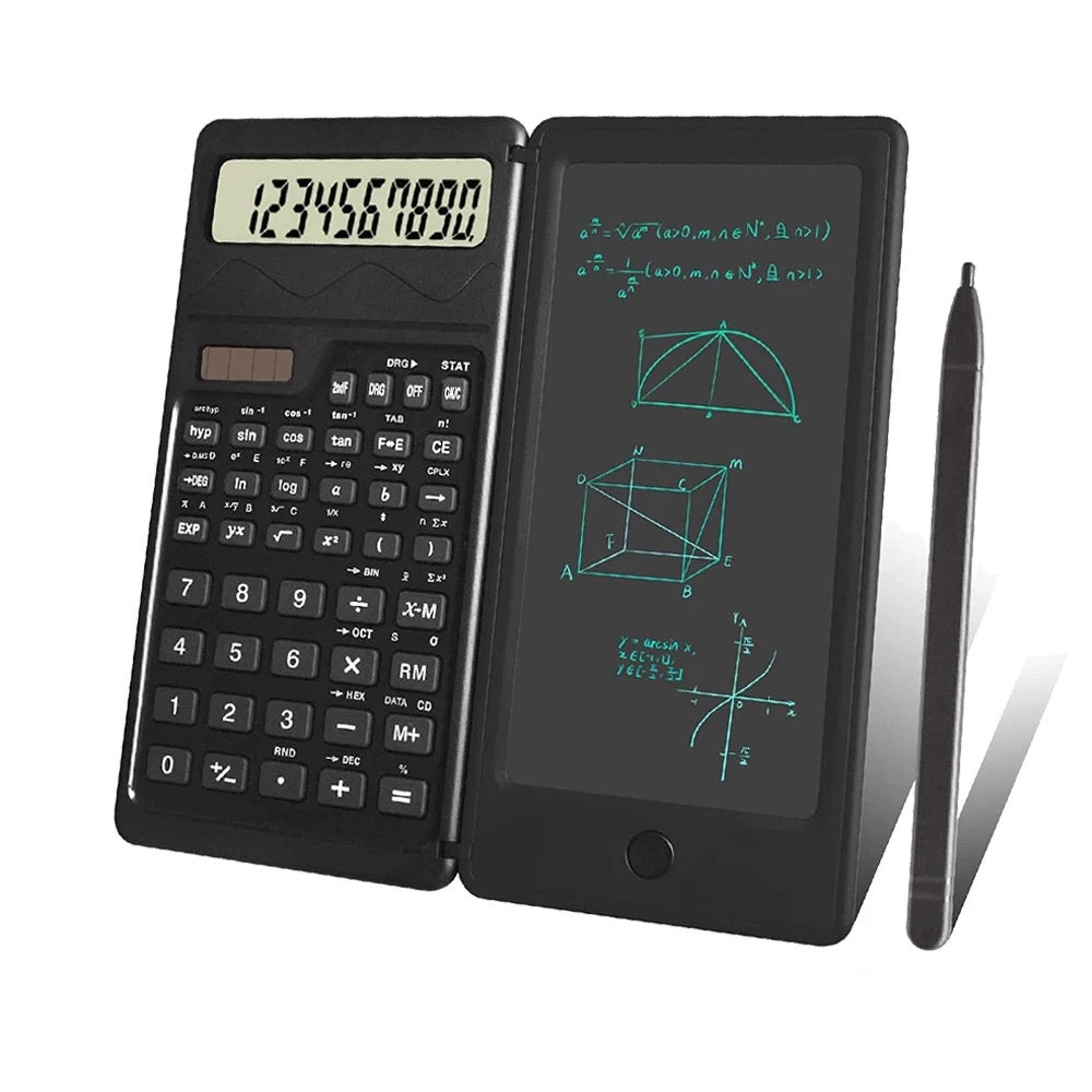STĒDE LCD Scientific calculator with Digital Writing/doodle board pad, 6"/15cm (battery operated)