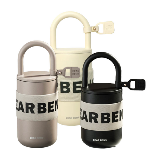 BEARBENS Hot/Cold Cup with handle and strap, stainless steel