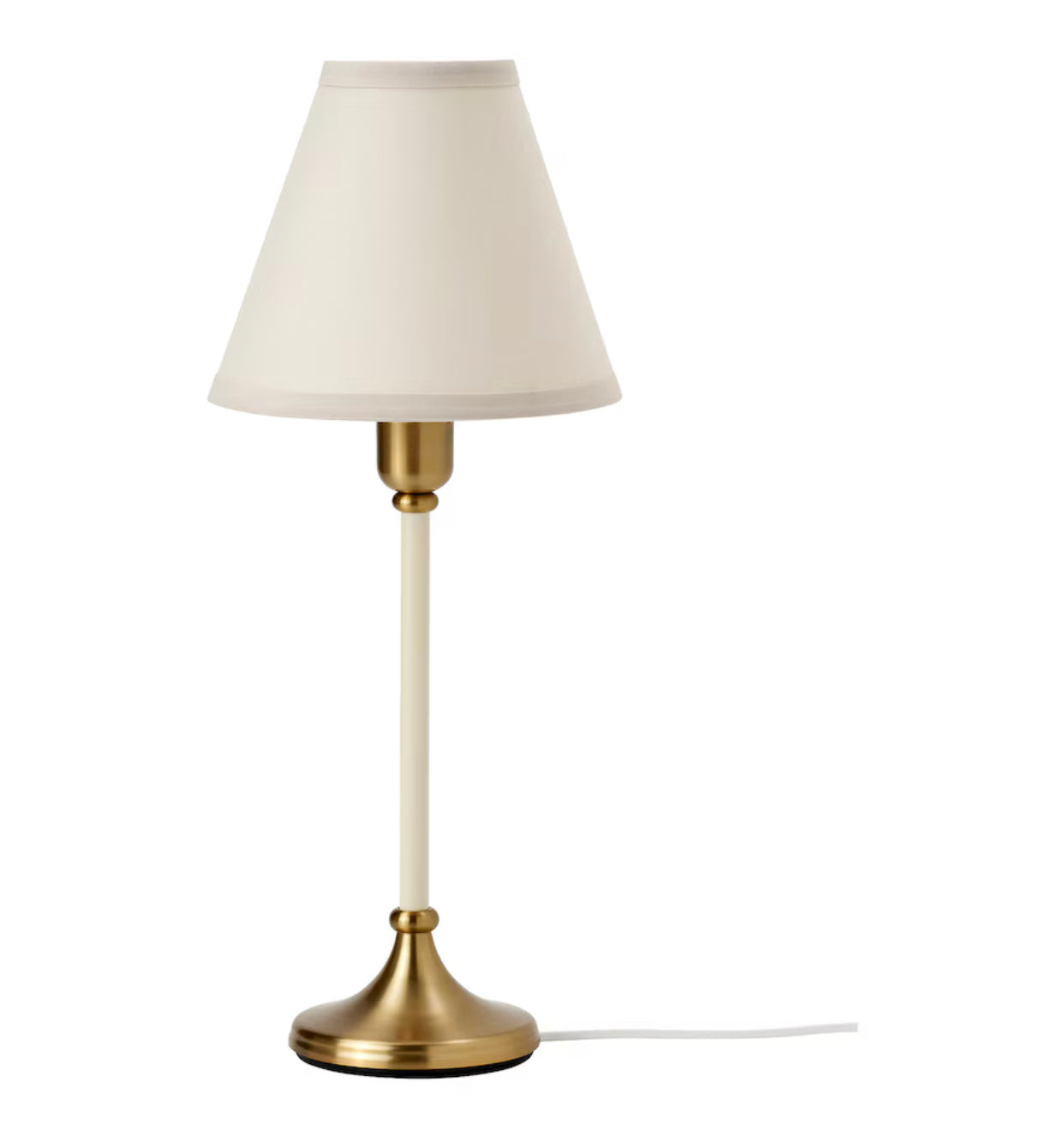 IKEA FLYGHÖJD Table lamp, brass/beige, 54 cm