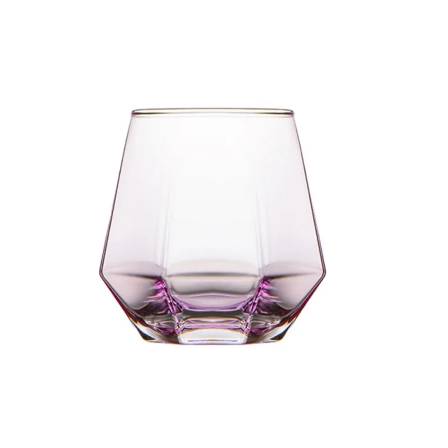 BÄHŪLU Geometric diamond shaped drinking glass, 300ml