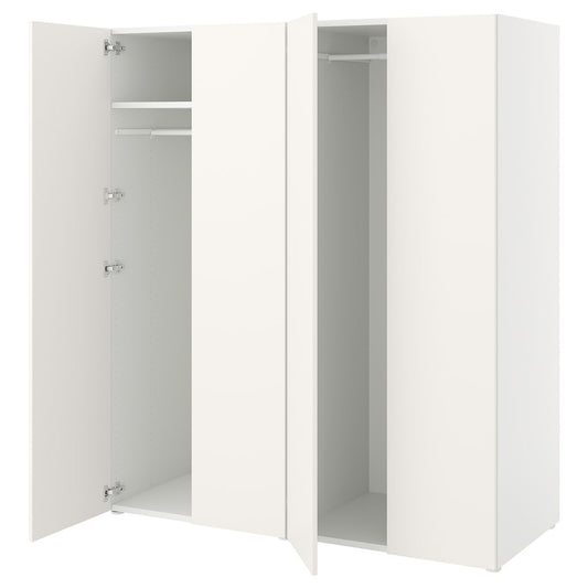 [pre-order] IKEA PLATSA Wardrobe with 4 doors, white/Fonnes white, 160x57x181 cm