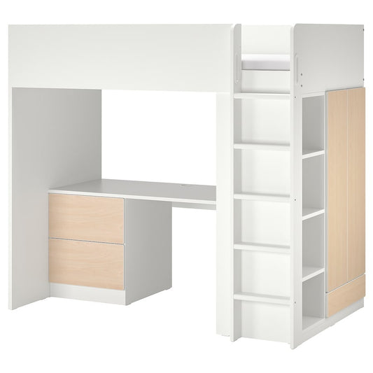 [pre-order] IKEA SMÅSTAD Loft bed, white white/with desk with 3 drawers, 90x200 cm
