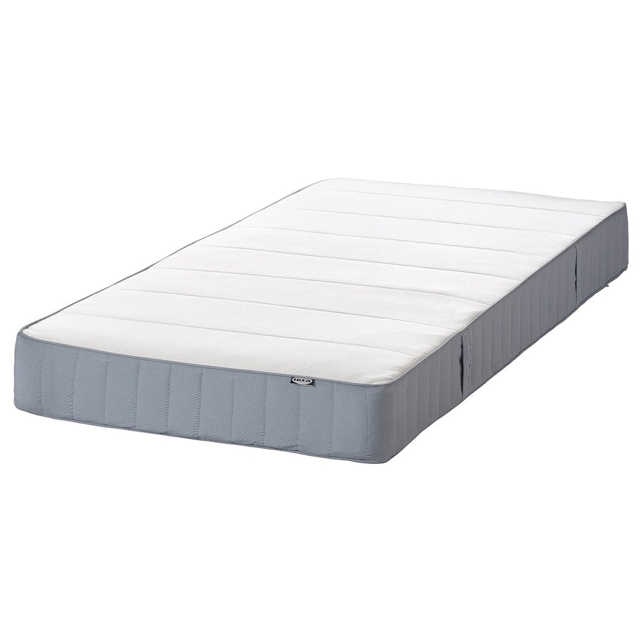 [pre-order] IKEA VESTMARKA Sprung mattress, firm/light blue, 90x200 cm