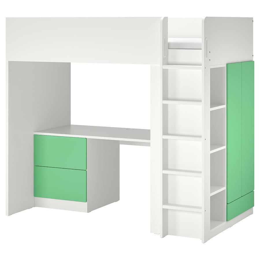[pre-order] IKEA SMÅSTAD Loft bed, white white/with desk with 3 drawers, 90x200 cm