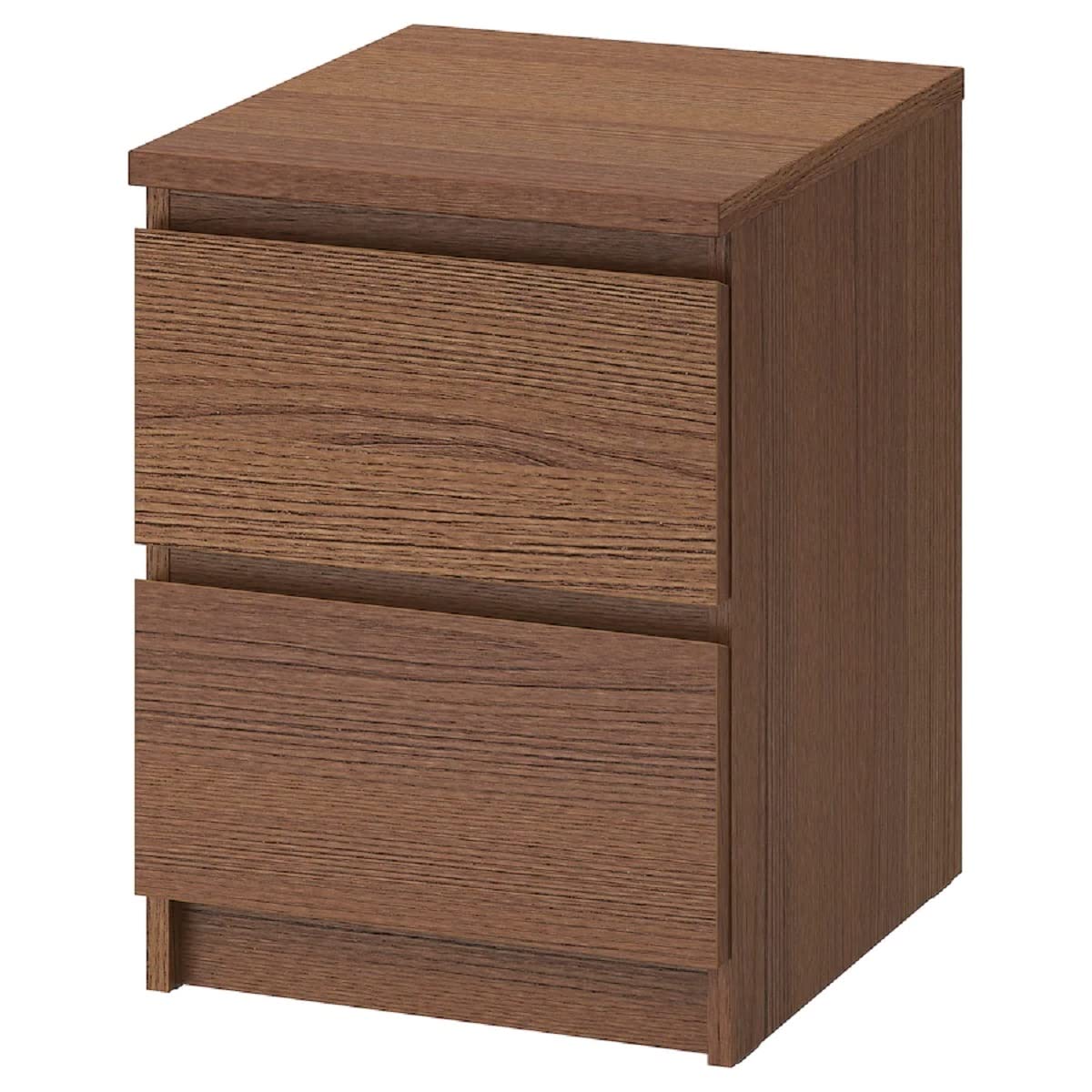 MALM Chest of 2 drawers, brown, 40x55 cm
