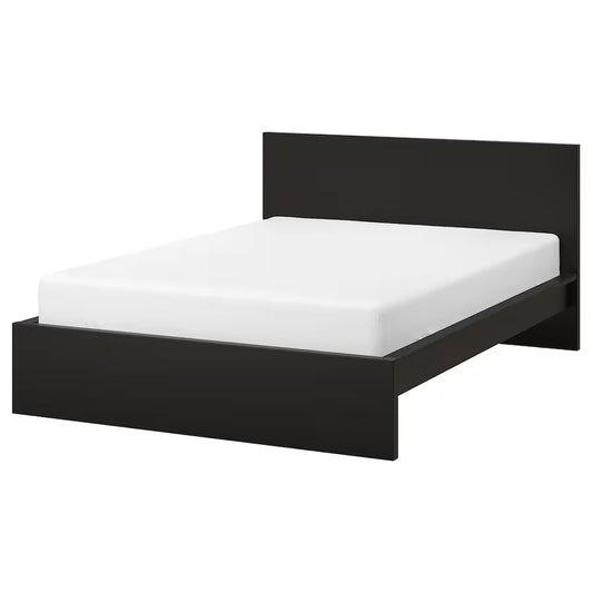 lKEA MALM Bed frame, high, Black/Luröy, 150x200 cm