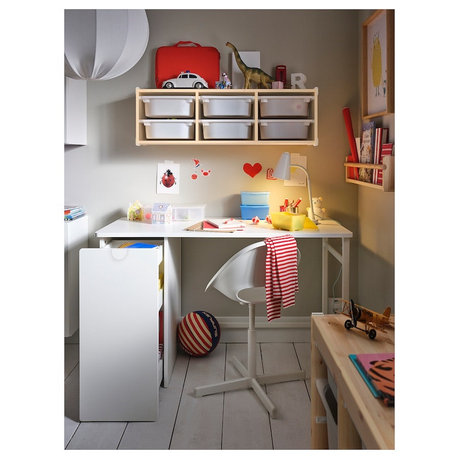 [pre-order] IKEA LÄRANDE Desk with pull-out storage unit, white, 120x58 cm