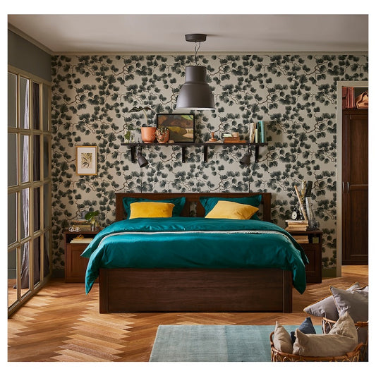 [pre-order] IKEA SONGESAND Bed frame, brown/Luröy, 150x200 cm