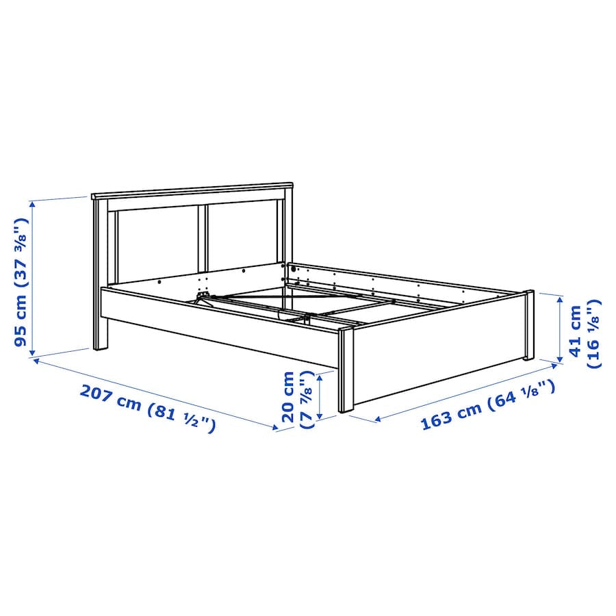 [pre-order] IKEA SONGESAND Bed frame, white/Luröy, 180x200 cm
