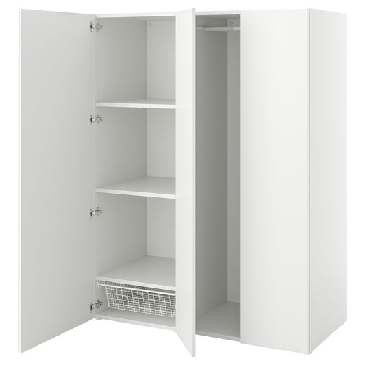 [pre-order] IKEA PLATSA Wardrobe with 3 doors, white/Fonnes white, 140x57x181 cm