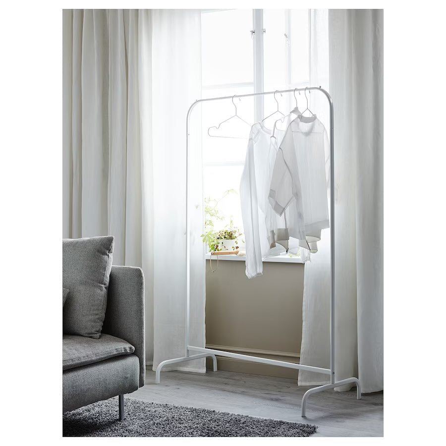 MULIG Clothes rack, white, 99x152 cm