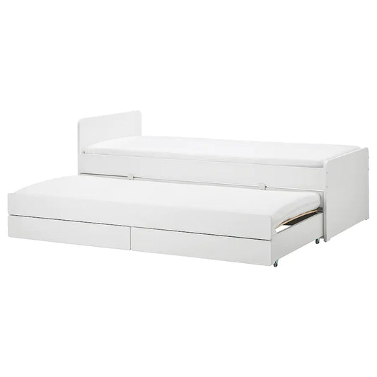[pre-order] IKEA SLÄKT Bed frame with underbed and storage, white 90x200 cm