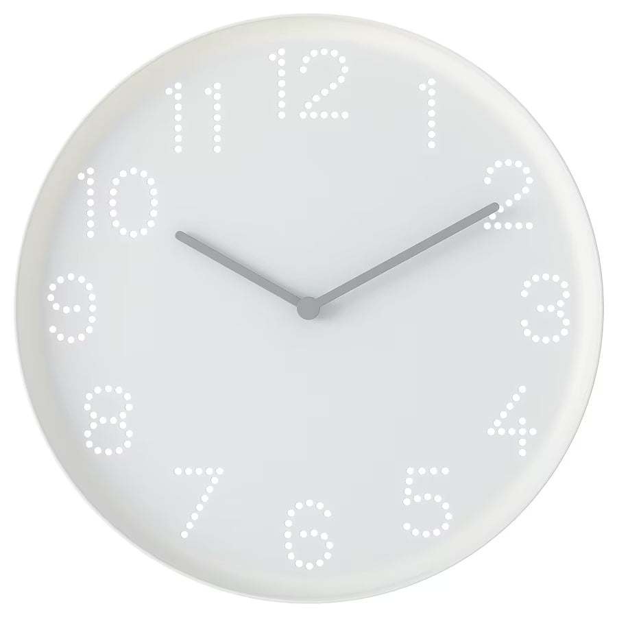TROMMA Wall clock, white, 25cm