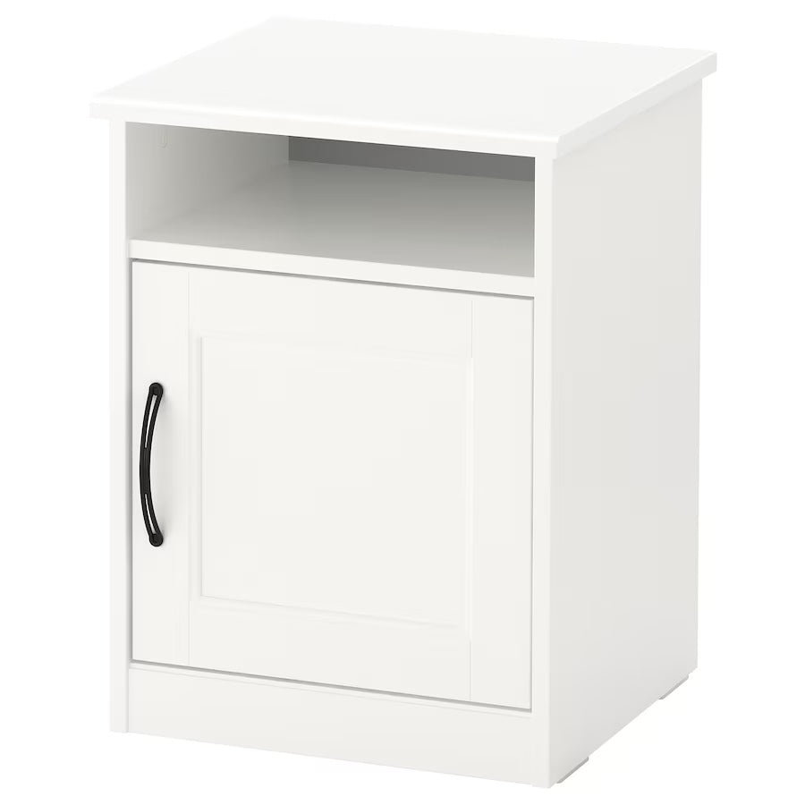 SONGESAND Bedside table, white, 42x40 cm