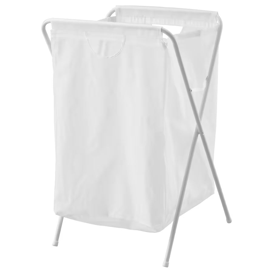 JÄLL Laundry bag with stand, white, 70 l