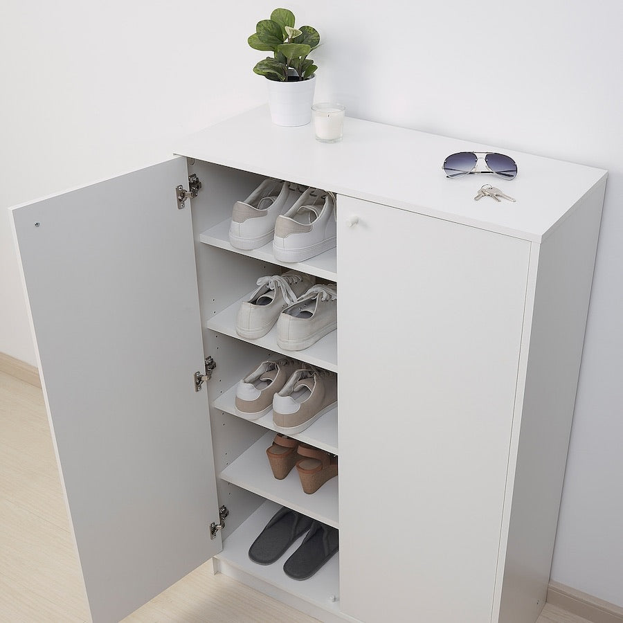 [pre-order] IKEA KLEPPSTAD Shoe cabinet/storage, white, 80x35x117 cm