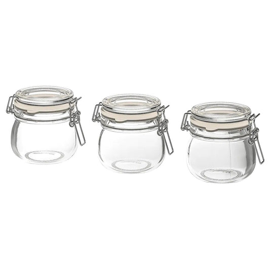 KORKEN Jar with lid, clear glass 13 cl