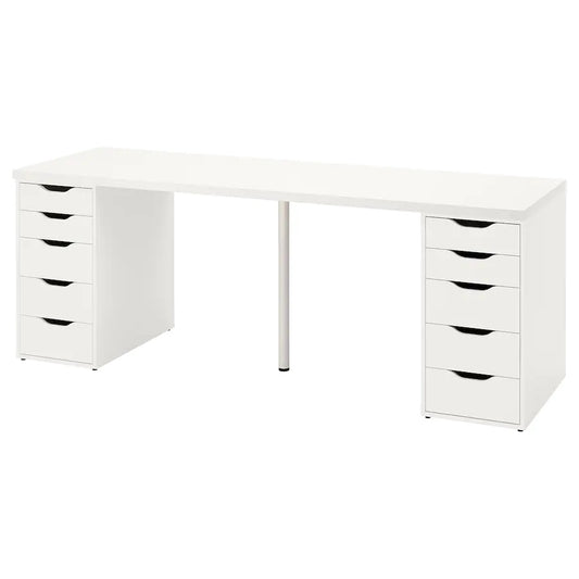 LAGKAPTEN / ALEX Desk, white200x60 cm