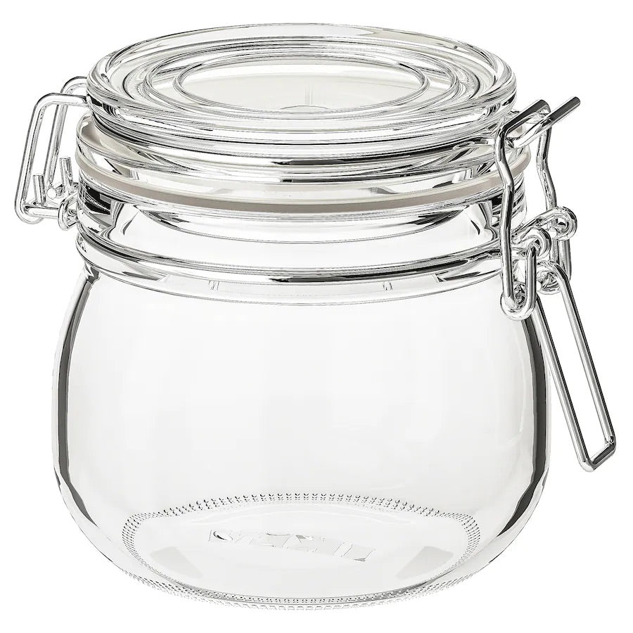 KORKEN Jar with lid, clear glass0.5 l
