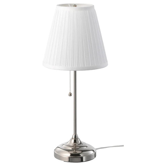 ÅRSTID Table lamp - nickel-plated/white