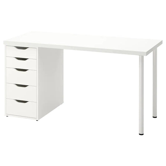 LAGKAPTEN / ALEX Desk, white140x60 cm