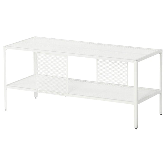BAGGEBO TV bench, metal/white90x35x40 cm