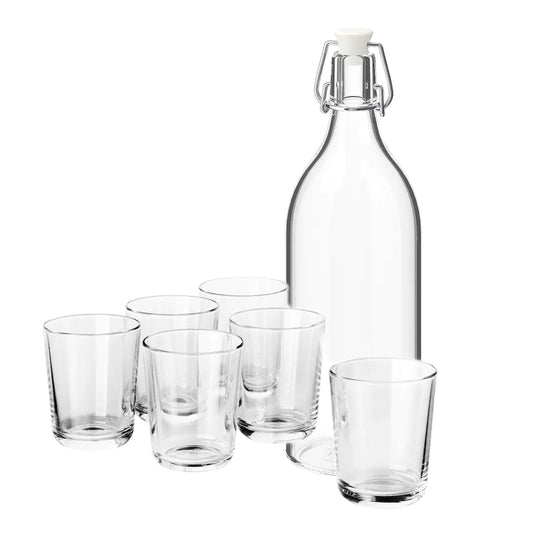 KORKEN/IKEA 365+ Bottle with stopper, clear glass1 l/6 Glass, clear glass 20 cl