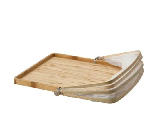 ANLEDNING tray with insect protection, bamboo, 31x36 cm