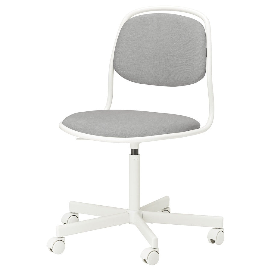 ÖRFJÄLL Swivel chair, white/Vissle light grey