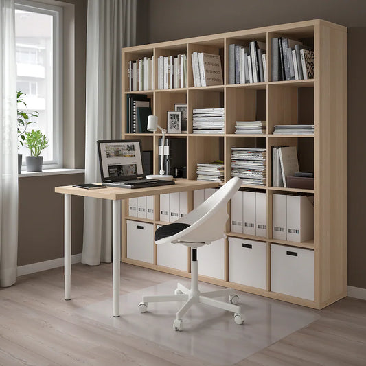 LINNMON / ADILS Desk, white stained oak effect/white, 100x60 cm