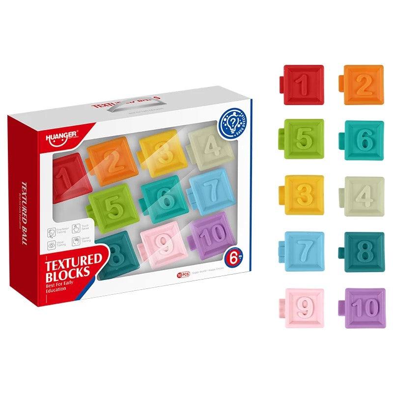 HUANGER Soft Silicone Educational Building block set