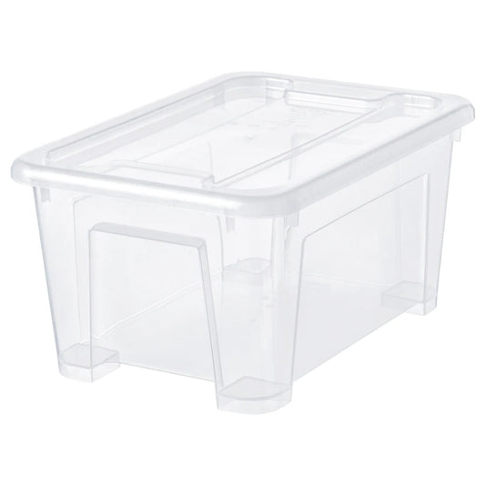 SAMLA Box with lid, transparent28x20x14 cm/5 l