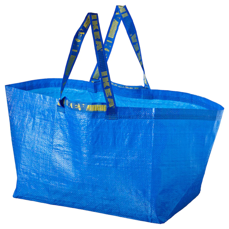 FRAKTA Carrier bag, large, blue, 55x37x35 cm/71 l