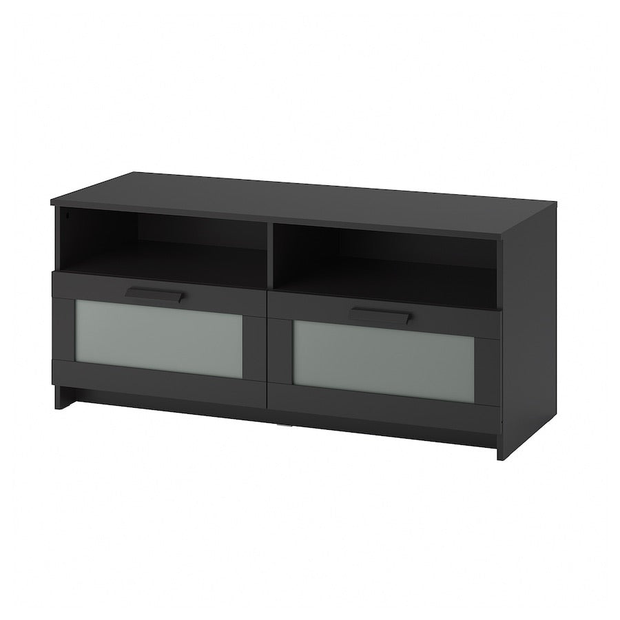 BRIMNES TV bench, black, 120x41x53 cm