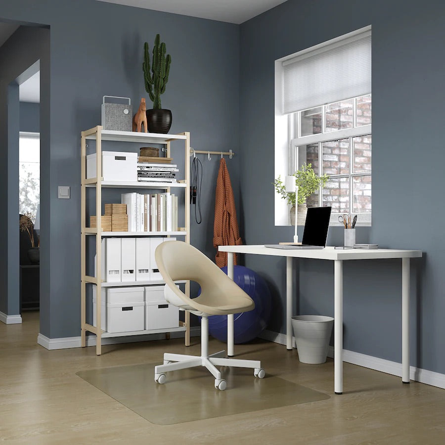 LAGKAPTEN / ADILS Desk, white140x60 cm