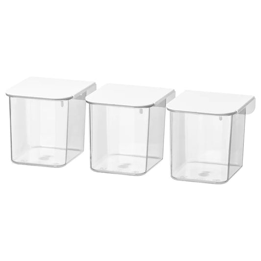 SKÅDIS Container with lid, white