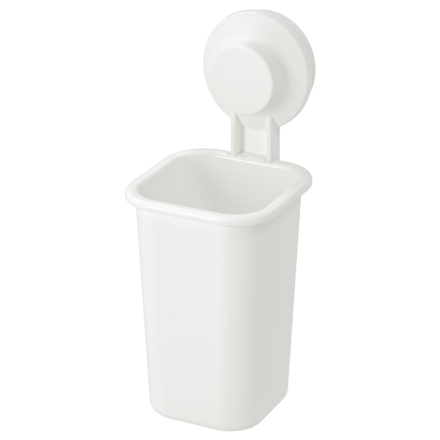 TISKEN Toothbrush holder with suction cup, white