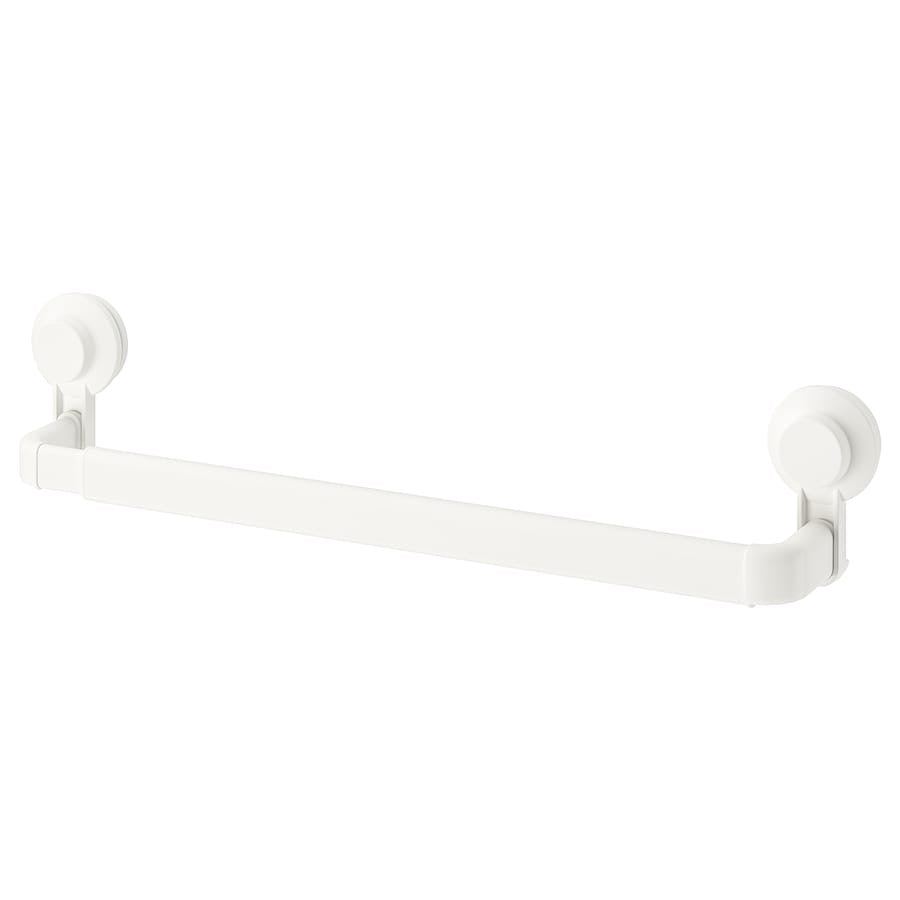 TISKEN Towel rack with suction cup, white