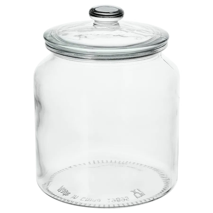 IKEA VARDAGEN Jar with lid, clear glass 1.9 l