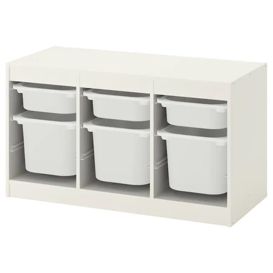 TROFAST Storage combination with boxes, white/white99x44x56 cm