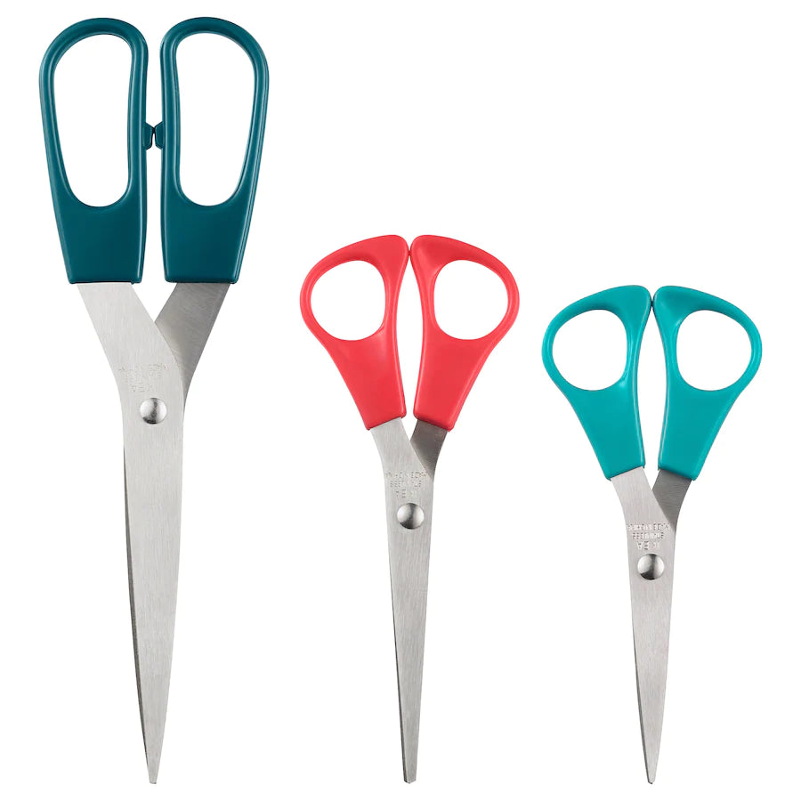 TROJKA Scissors, set of 3, multicolour