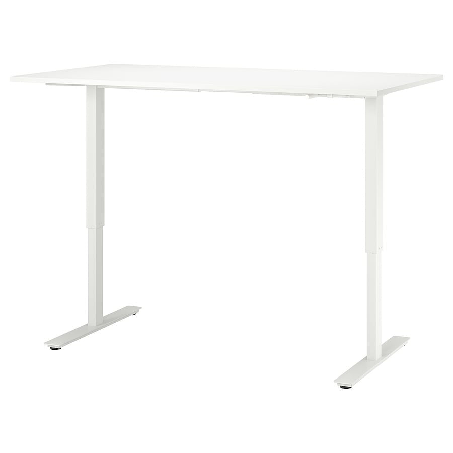 TROTTEN Desk sit/stand, white, 160x80 cm