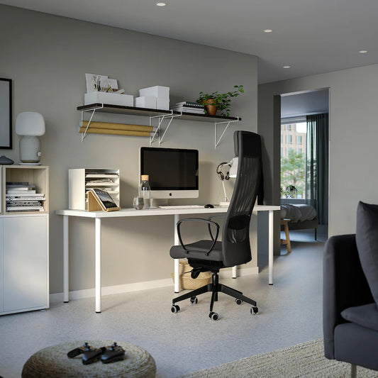 LAGKAPTEN / ADILS Desk, white, 200x60 cm